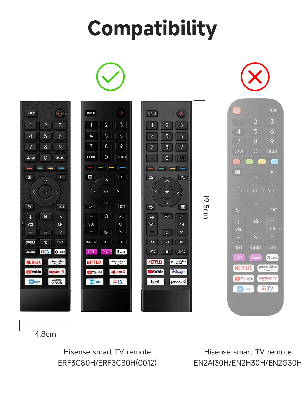 Etui silikonowe do zdalnego sterowania Hisense ERF3C80H ERF3B80H ERF3D80H ERF3E80H ERF3H80H ERF3I80H do telewizora Hisense QLED UHD 4K 2022