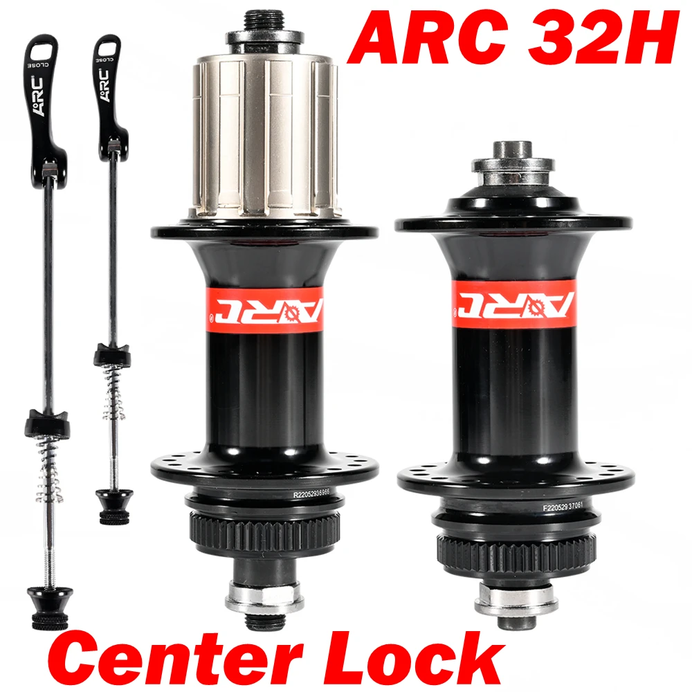 ARC MT018 32H Central Lock Disc Brake Mountain Bike Hub CR-MO Stainless Steel Freehub, Sealed Bearings, 32 Holes Quick Release