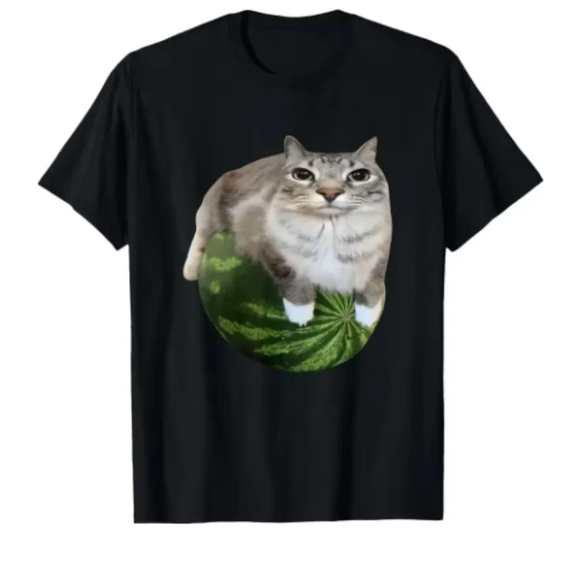 

Watermelon Cat Silly Cat Meme T-Shirt A Hilarious Watermelon Print Shirt Is A Stylish Unisex Top for Both Men and Women T-Shirts