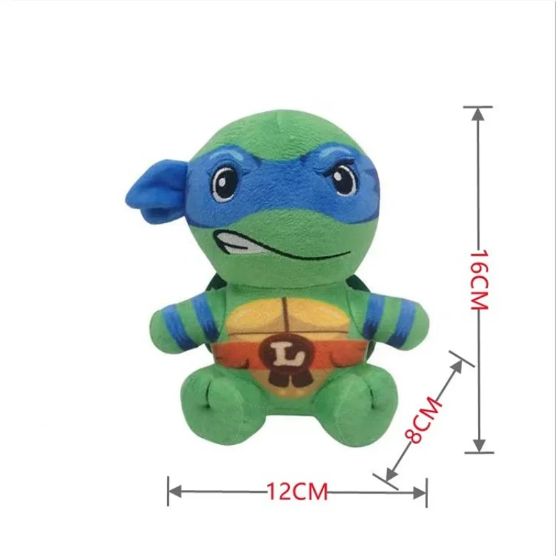 16Cm Tiener Mutant Ninja Turtles Tmnt Leonardo Raphael Michelangelo Donatello Pop Knuffel Dier Speelgoed