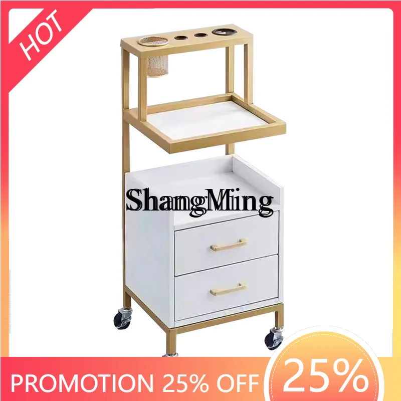 Lemari Peralatan Pangkas Rambut SM, Troli Perlengkapan Salon Kecantikan, Rak Multifungsi untuk Toko Rambut