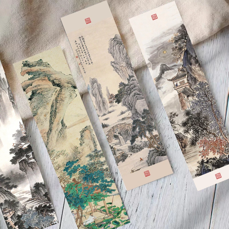 30PCS Vintage Autumn bookmarks Harajuku Notebook Reading Student High Beauty Reading Record Durable Gifts Exquisite Book Clip