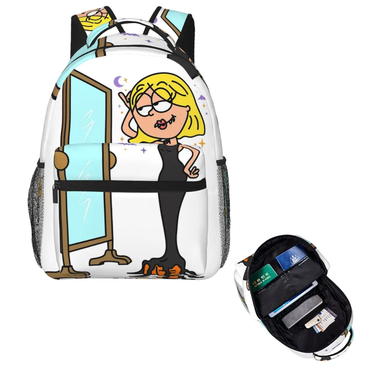 

Рюкзак с героями мультфильмов Lizzie Mcguire, Лидер продаж, рюкзак большой емкости, детская сумка для книг, школьная сумка, сумки на плечо для мужчин и женщин