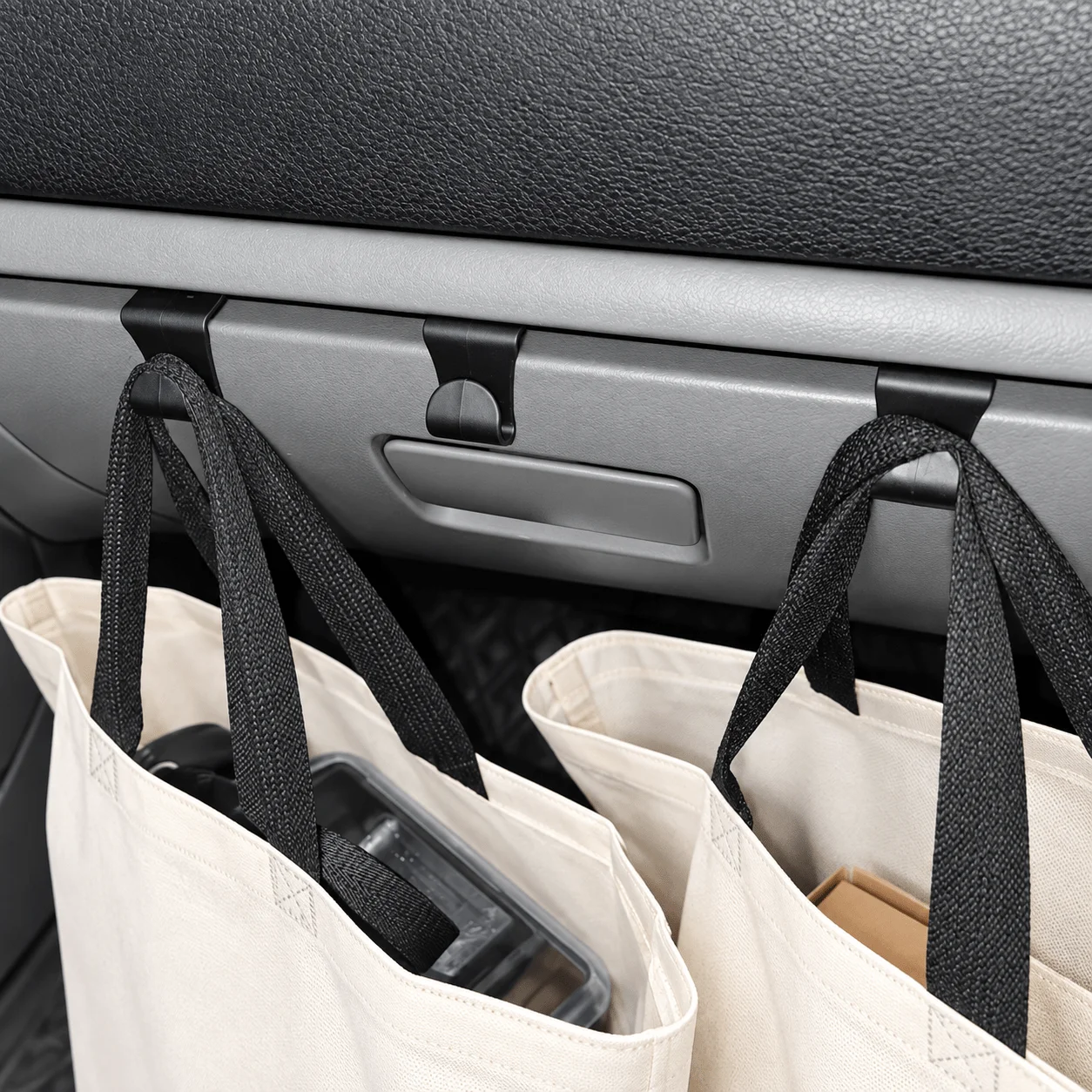 7pcs Car Glove Box Hooks, Hidden Clip-On Interior Storage Hangers for Bags, Hats, Umbrellas & Takeaway Items, Space-Saving