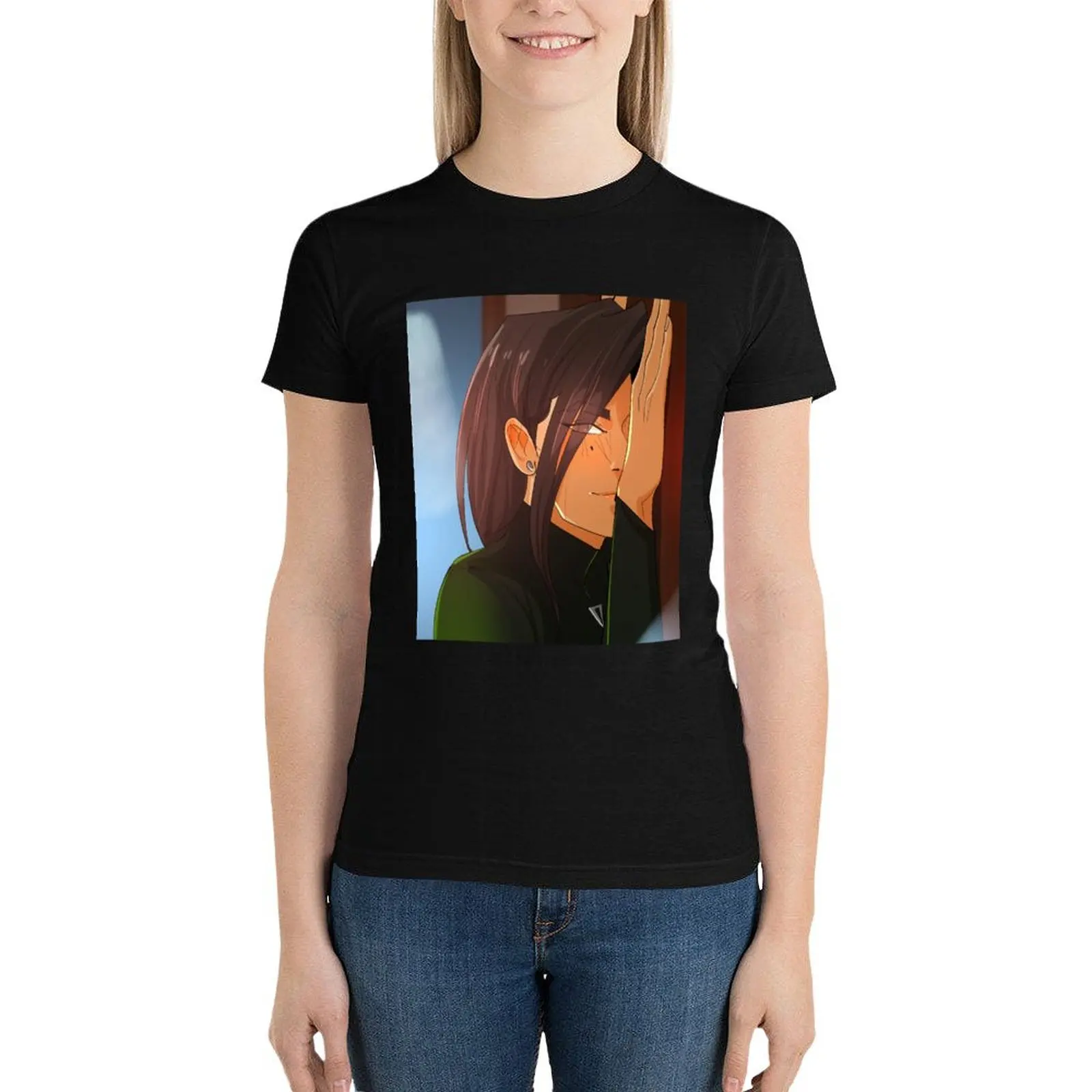 Camiseta de anime Kuvira Mashersan eye on you para mujer, ropa de primavera, 2024