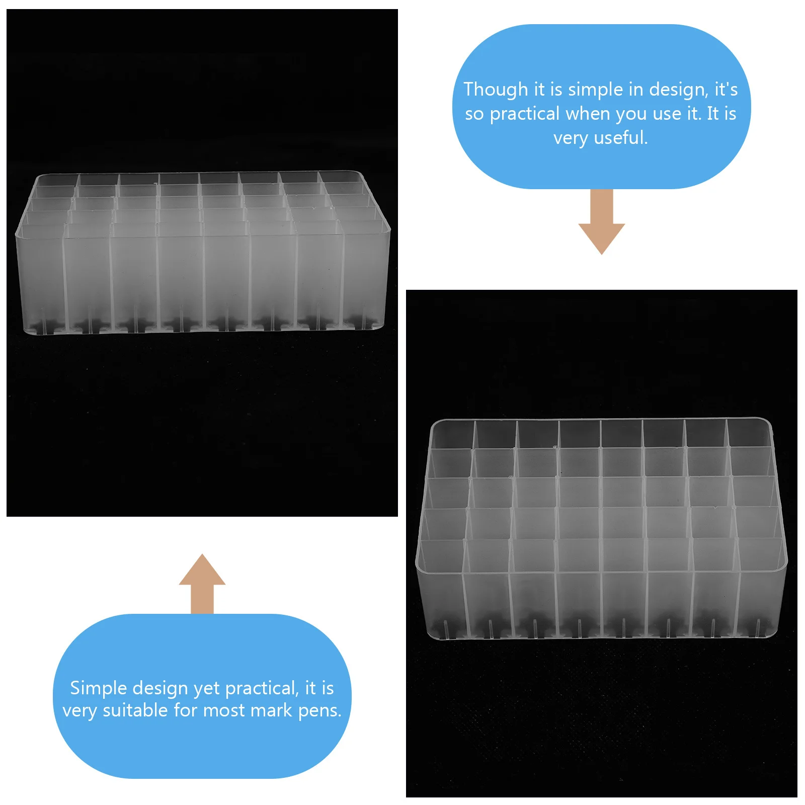 4Pcs Desk Marker Holder Organizer Sturdy Plastic Base for Markers Pen Storage Functional Pen Stand Office School Home