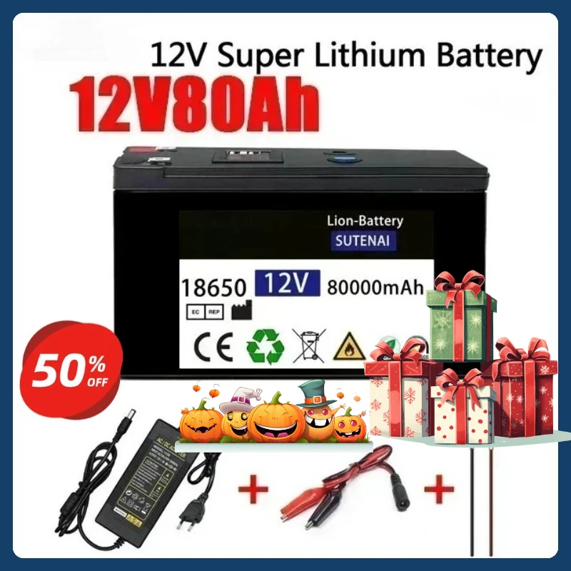 

12V 80Ah 3S6P 18650 Lithium Battery Pack for Sprayers, Trolleys, and Children's Electric Vehicles Rechargeable Batteries
