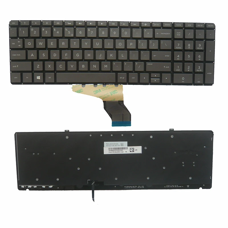 US New Keyboard for HP Spectre X360 15-CH 15-CH000 Series 852-44709-00A SN6172BL SG-90500-XBA Laptop Gray with Backlit