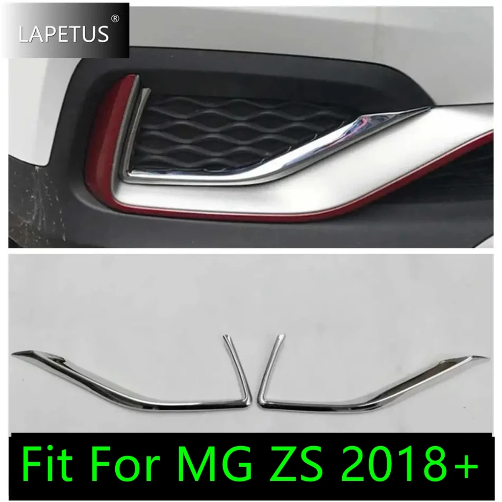 

For MG ZS 2018 - 2022 Front Fog Lights Lamps Eyelid Eyebrow Molding Strip Decor Cover Trim Chrome Exterior Modified Accessories