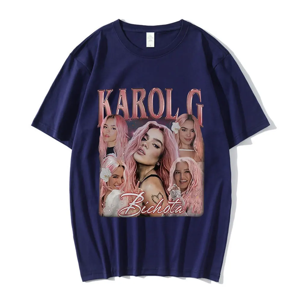 Karol G Bichota Graphic T-shirt Fashion Harajuku Hip Hop Short Sleeve T Shirts Men Women\'s Clothes Oversized T-shirts Streetwear