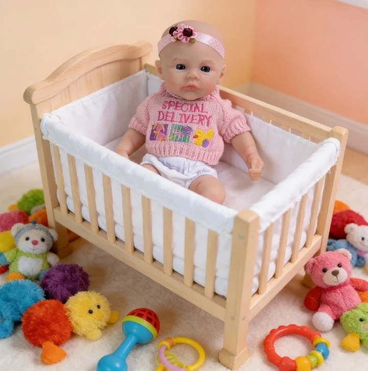 NPK 12''High Quantity Solid Super Soft Elastic Silicone Reborn Meadow with Girl Body Hand Painting Collectible Lifelike Art Doll