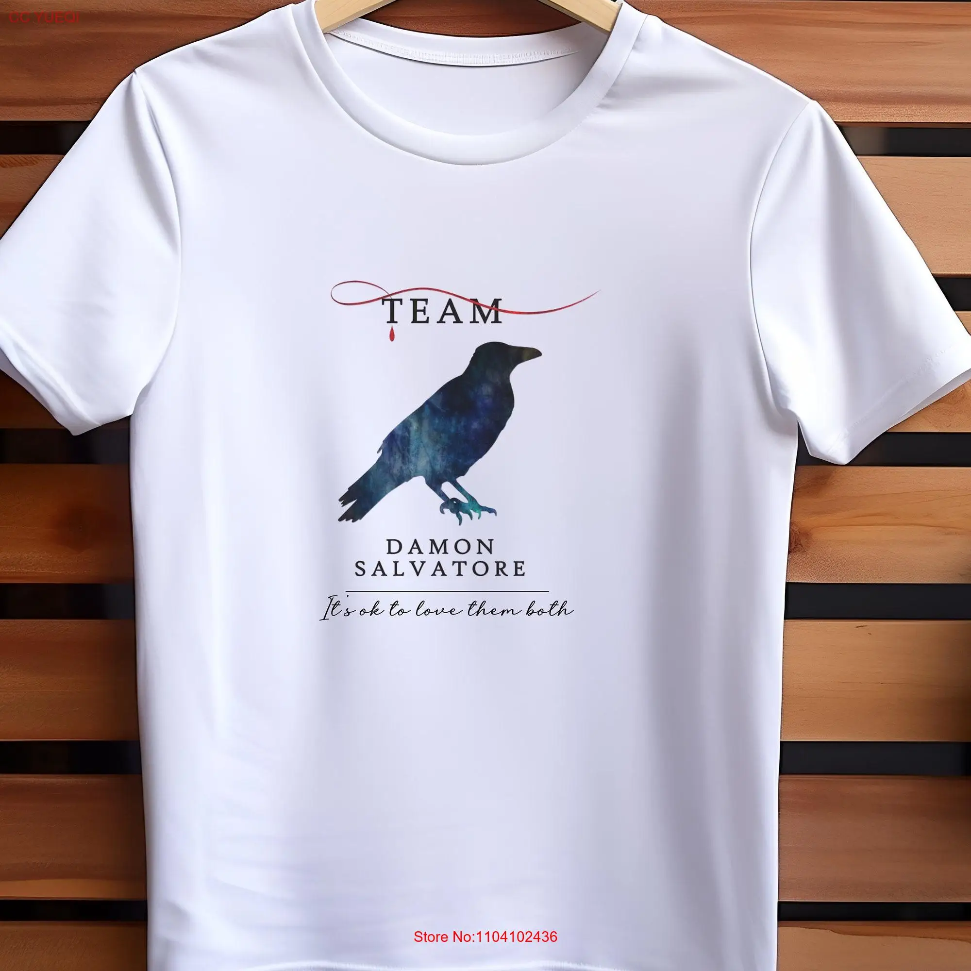 Team Damon t shirt salvatore hello brother vampire diaries long or short sleeves