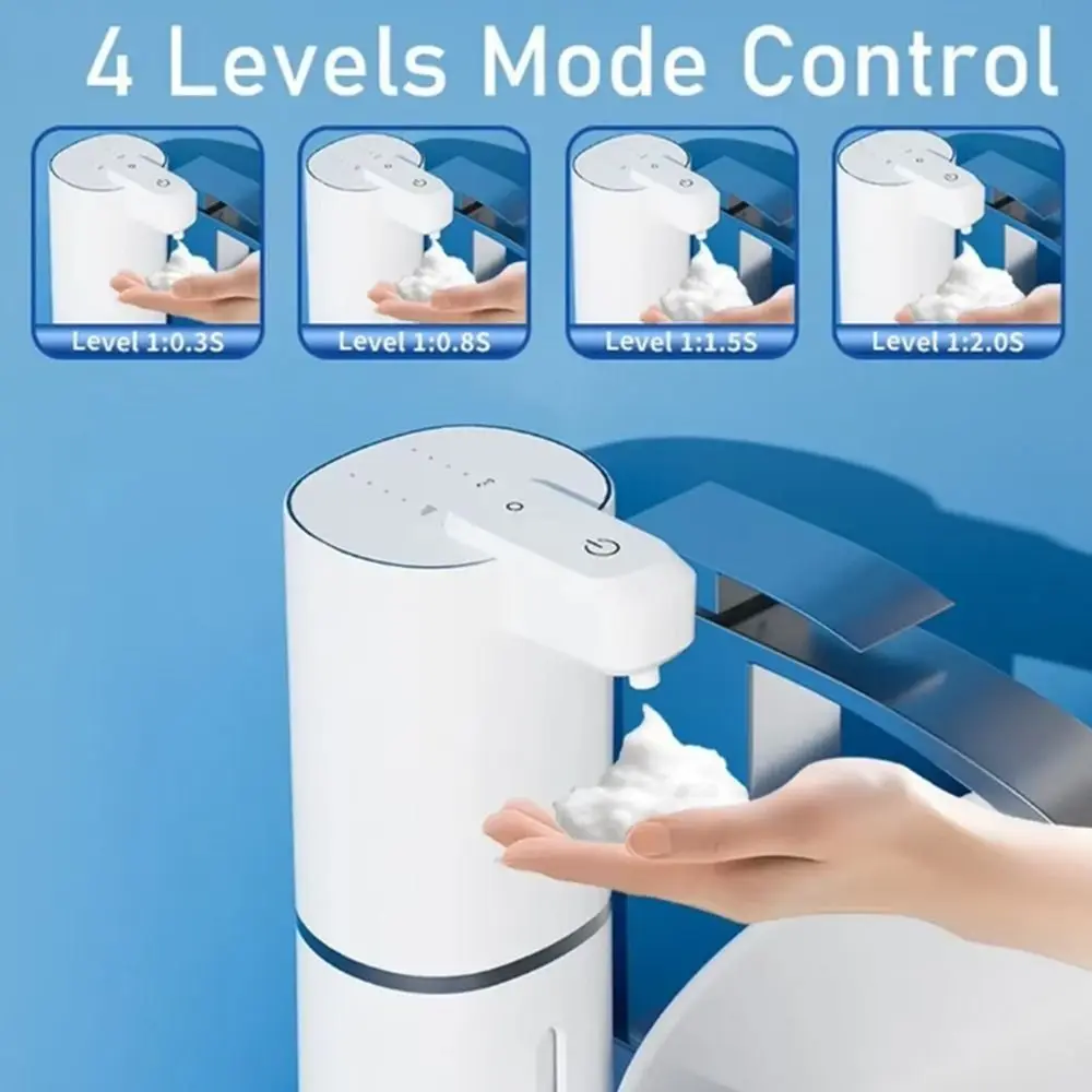 380ml Automatic Liquid Soap Dispenser 4 Gear Adjustable Touchless Electric Foam Dispenser Wall Mounted Smart Sensor Hand Washer