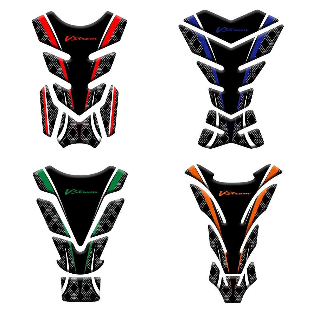 Per SUZUKI V-Strom 650 DL650 V-strom650 DL 650 VStrom Moto lisca di pesce Rilievo del serbatoio Adesivo Pad Lato Gas Ginocchiera Protezione 3D