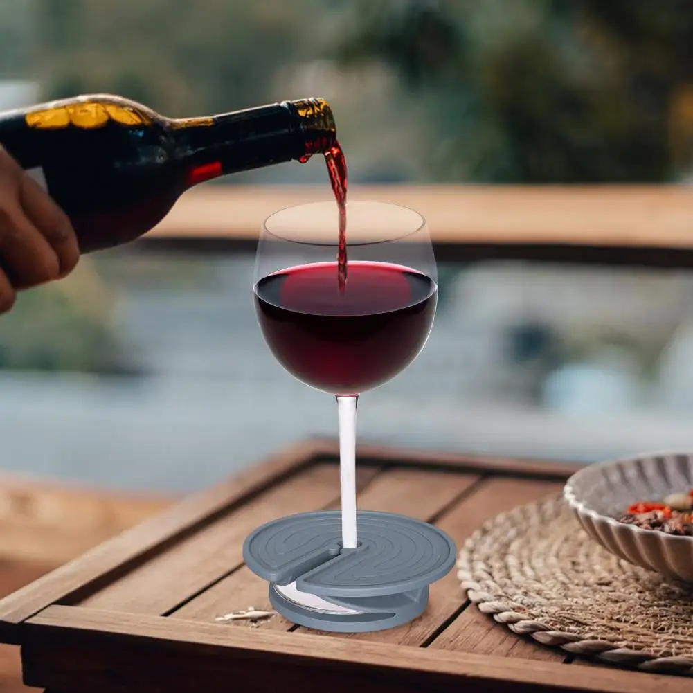 Soporte para copa de vino, portavasos de playa con diseño de laberinto, posavasos de arena multifuncional para bebidas, teléfono, gafas de sol, llave única para playa