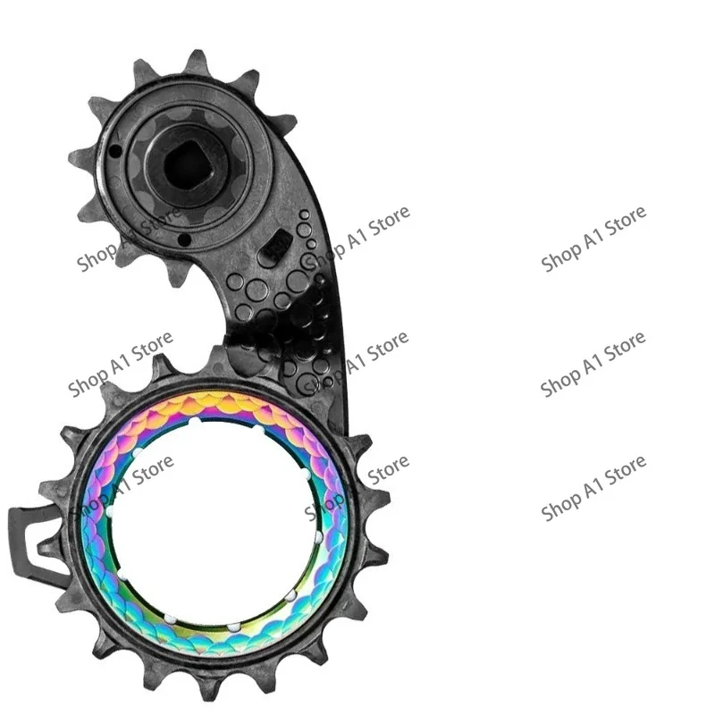 Ceramic Guide Wheel for Road Bicycle, Variable Speed Rear Wheel, Lightweight Carbon Fiber Design