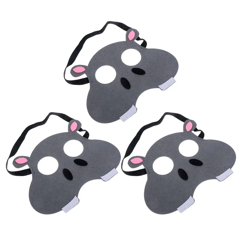 

3 Pcs Animal Mask Character Masks Adults Party Decoration Costume Performance Props Fabric Face Adorable Eye