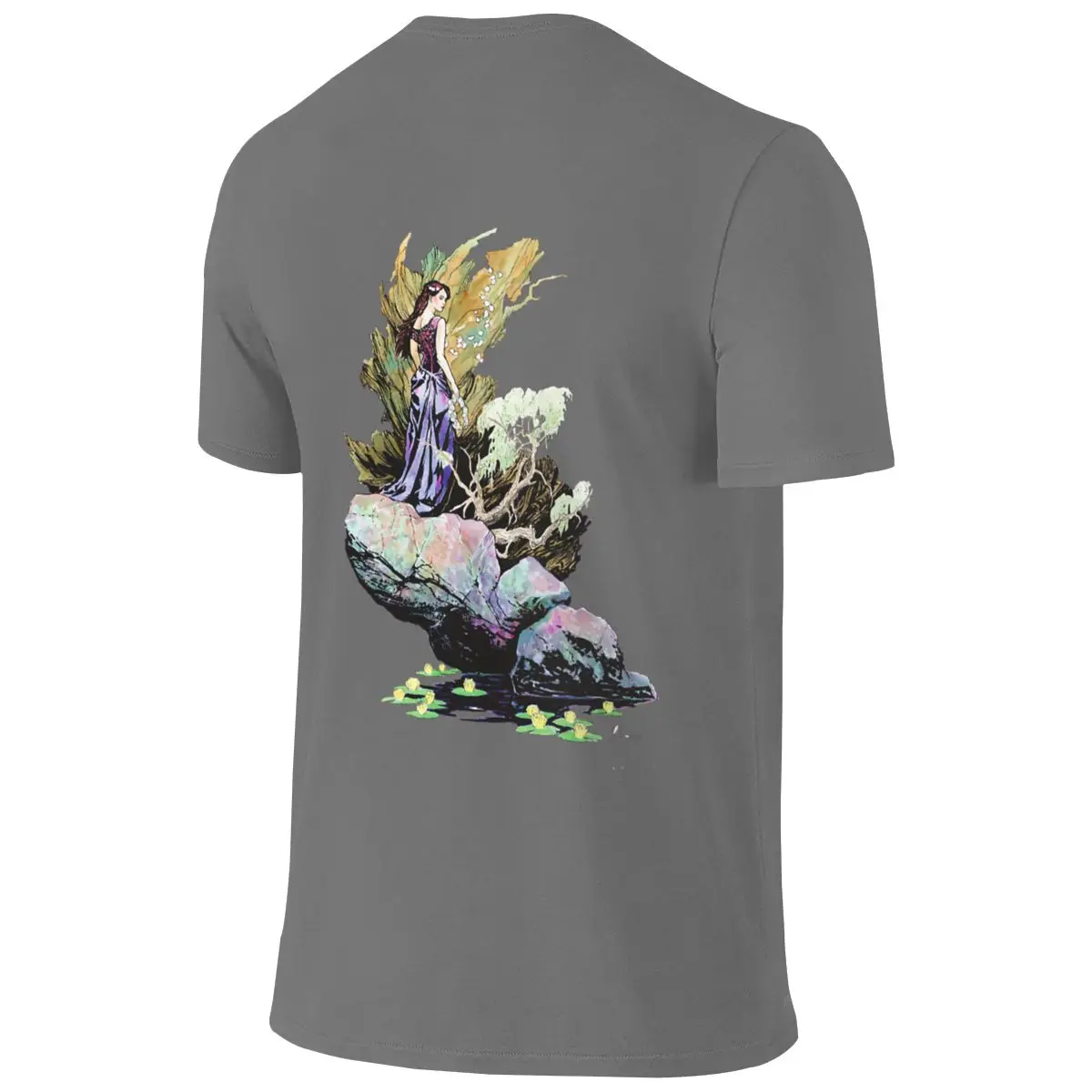 Ophelia Abrasion-Resistant Reversible T-shirt Niche Personality Easy To Clean Tee