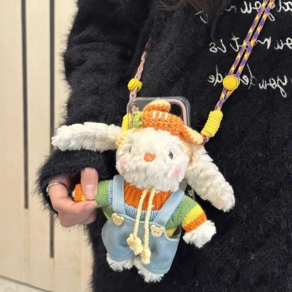 Colgante de muñeco de peluche de dibujos animados, llavero de conejo de peluche, juguete de peluche suave, colgante de bolsa esponjosa, accesorios para muñecas