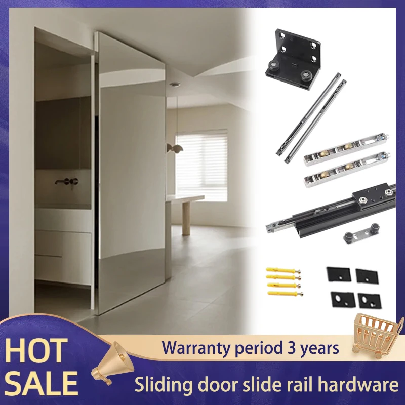 

Ghost Door Hardware Invisible Track Sliding Door Wheel Sliding Door Lower Wheel Trackless Slide Rail Suspension