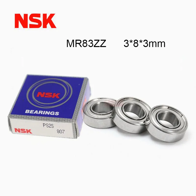 

Japan NSK MR83ZZ Bearing 3*8*3 mm (5/10PCS ) ABEC-7 Miniature High Speed MR83 Z ZZ High Precision MR83Z Ball Bearings