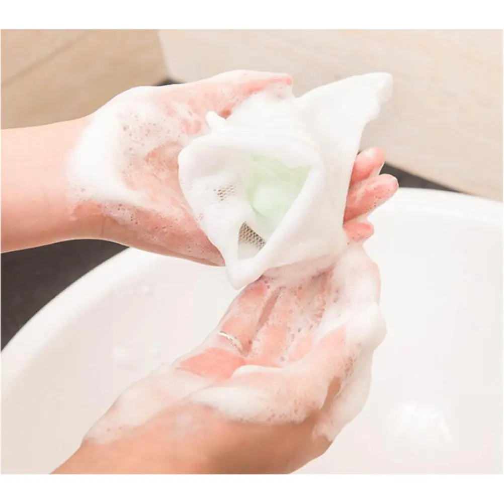 6Pcs Handmade Soap Mesh Bag Foaming Net Soap Saver Pouch Quick Drying Exfoliating Cleansing Tool Net