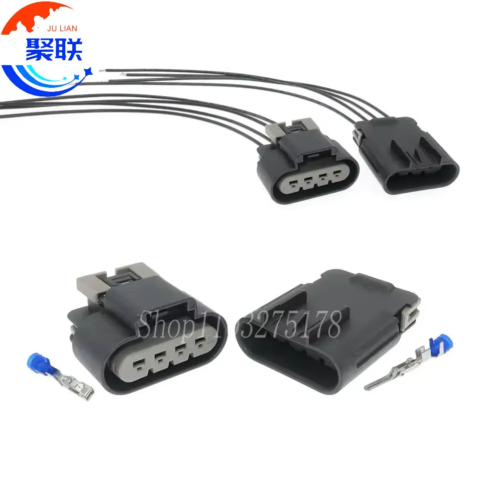1Set 4Pin 15326633 15326631 Waterproof Connector Car Gas Pumps Electronic Fuel Pump Wire Cable Socket for Buick