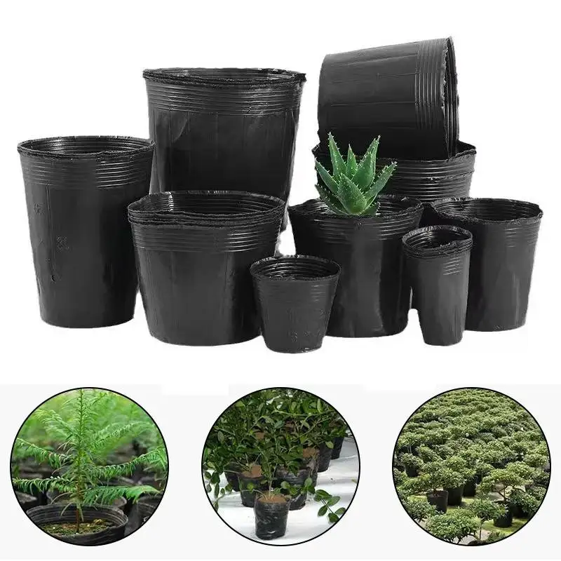 10/100 Uds. Vasos desechables para plantas de jardín, bolsas de nutrición para viveros, macetas para semillas, accesorios de jardinería