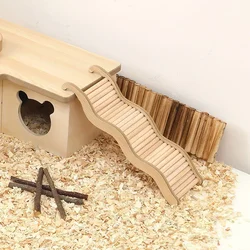 Wooden Wave Staircase Hamster Toy Pet Supplies - Eco-Friendly Fun for Small Animals
