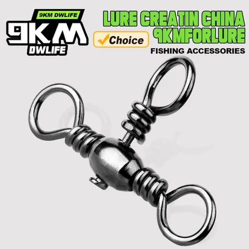 Imagen 1 del producto Giratorios de 3 vías, 25 ~ 50 Uds., aparejos de pesca giratorios, aparejos de bagre, aparejos de Surf de bagre de latón inoxidable, barril de pesca de agua salada