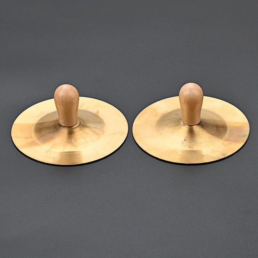 

Finger Horn Ringing Mini Cymbal Props The Bell Wooden Cymbals Musical Instrument