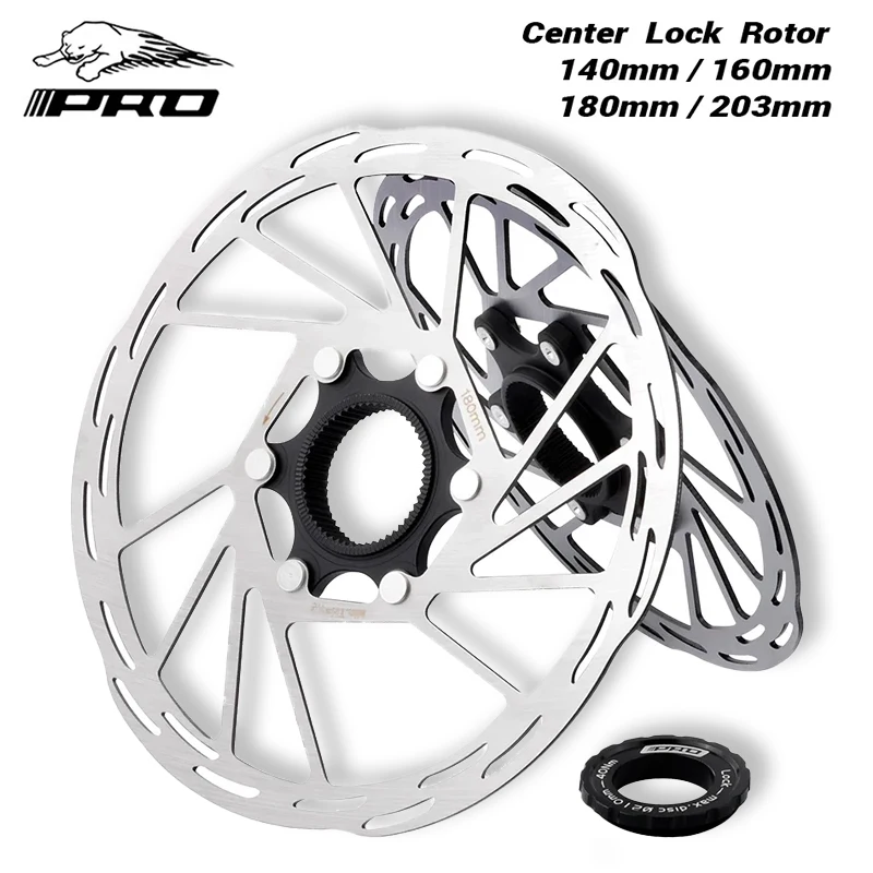 

IIIPRO MTB Bicycle Center Lock Brake Disc 140mm 160mm 180mm 203mm Road Bicycle ROTOR Heat Dissipation Cooling Disk Accessories