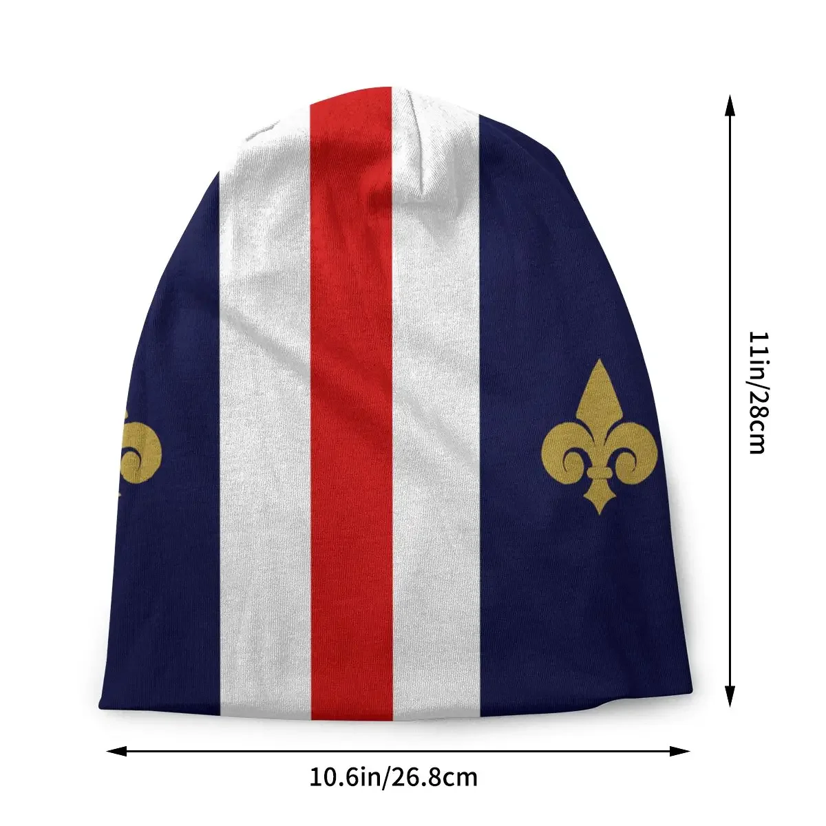 Fleur-de-lis France French Flag Skullies Beanies Fleur De Lis Lily Hat Cool Street Cap Autumn Winter Warm Bonnet Knitting Hats