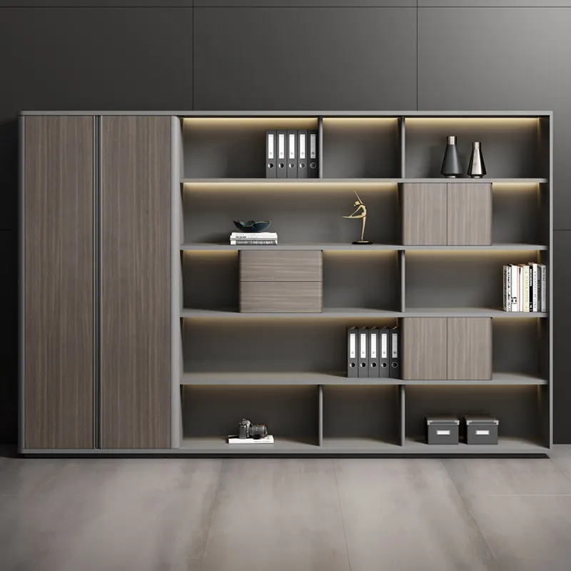 LH office light luxury wood file cabinet background file cabinet
