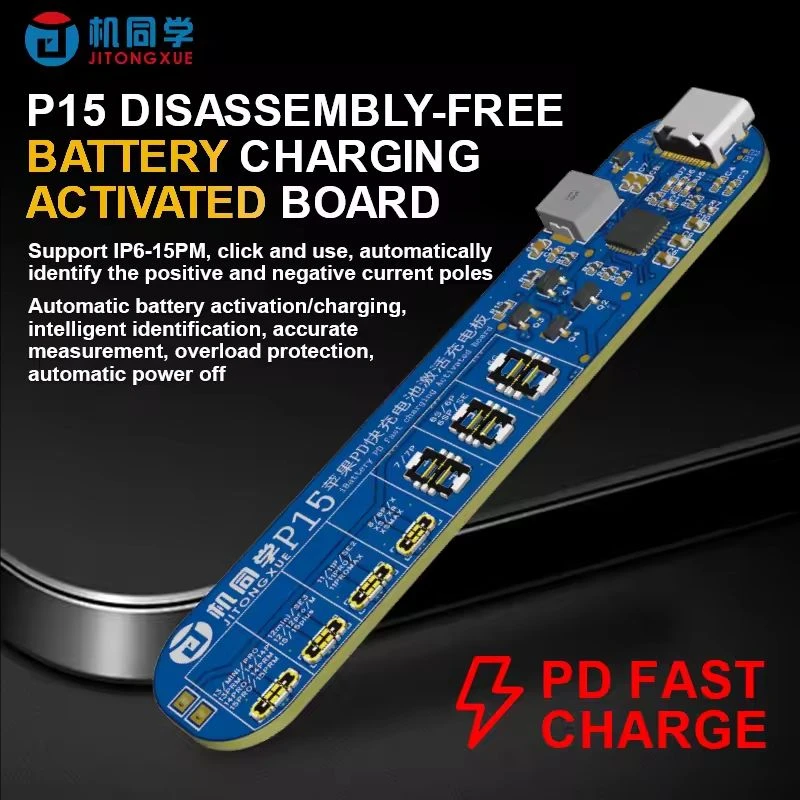 Placa de activación de carga de batería sin desmontaje JTX P15 con carga PD para iPhone 6/6S/7/7P/8/XS/MAX/11/12/13/14/15 Pro Max