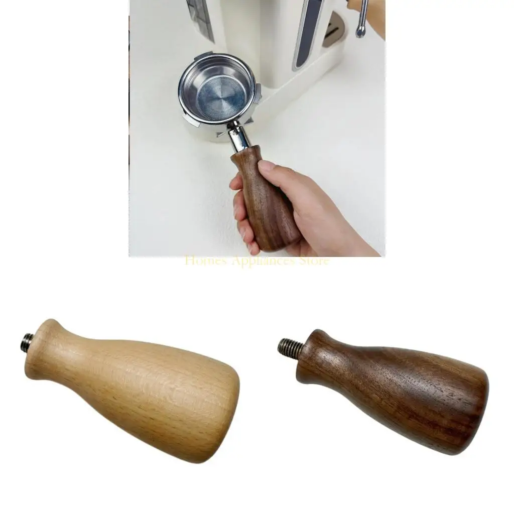 D0AB Manico in legno ergonomico per macchine da caffè Groufead E61 e bacchette a vapore