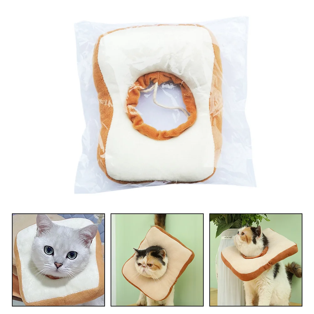 Bunny Decor Collar Inflatable Dog Pet Bread Shape Toast Design Cat Costumes for Cats