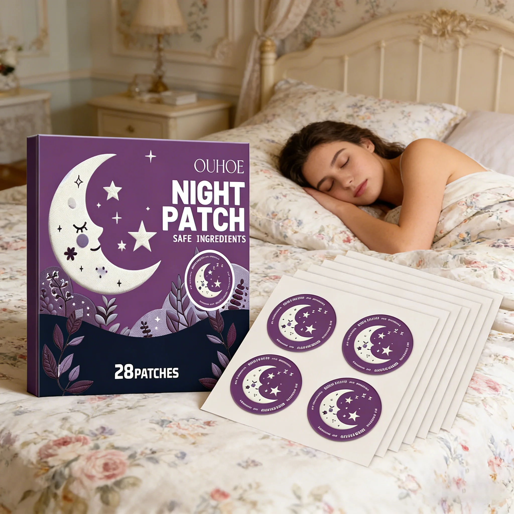 Plant Sleeping Patch Improve Sleeping Quality Insomnia Treatment Relieve Stress Irritability Anxiety Promote Better Sleep Patch