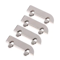 4pc Stainless Steel Pulley 5mm Glass Sliding Door Wheel Clamp Track Roller Runner For Display Cabinet Mobile Counter Repair Part 6