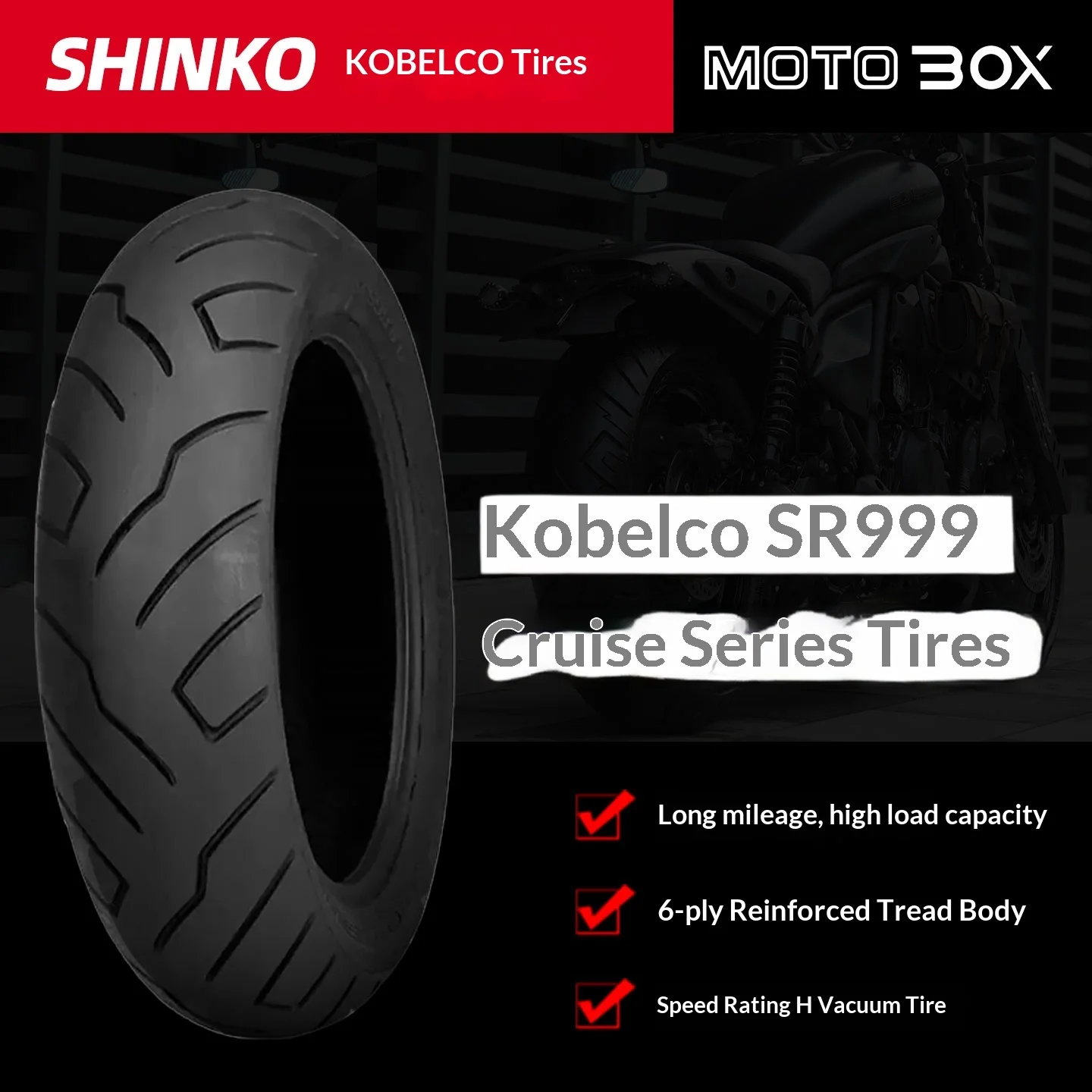 【Premium】For Kawasaki Eliminator 500 modified with wider tires: 180/65/16 semi-hot-melt vacuum tires with anti-slip and wear-res
