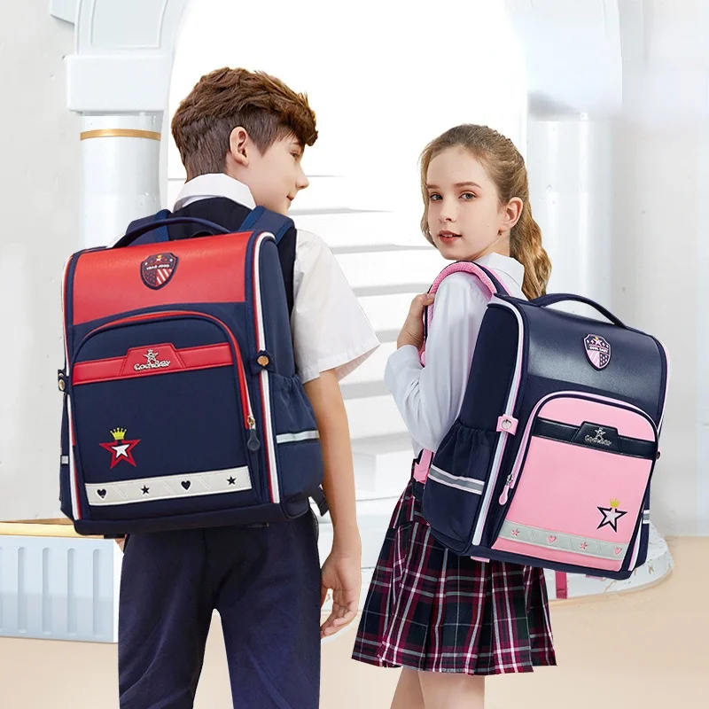 Primary Girl Boy Noble British Style Fashion Schoolbags New Popular Children Students High-capacity Light Backpacks Breathable