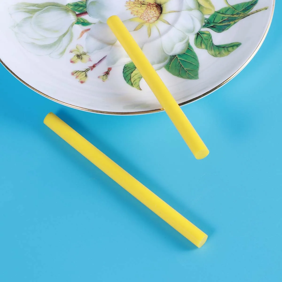 

20 Pcs Glue Sticks Hot Melt for Adhesive Rod Flash Crafts Crafting Yellow Mini Bulk