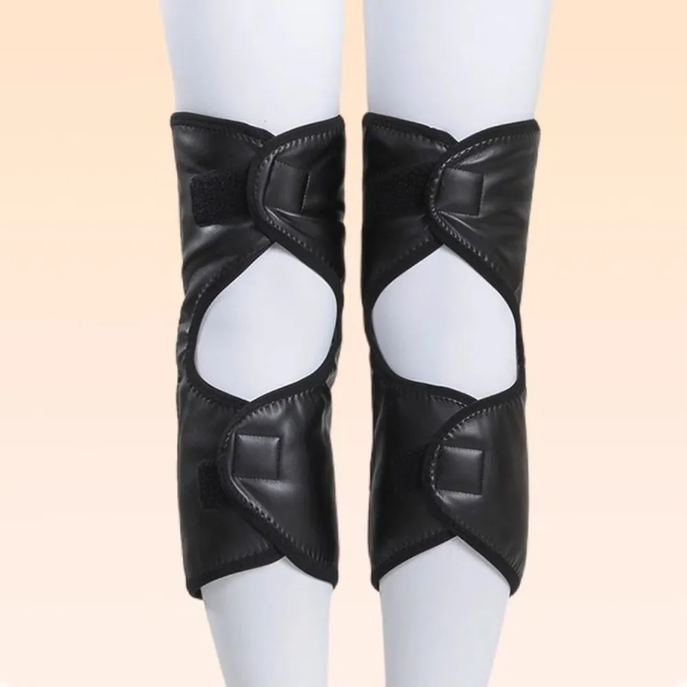 새로운 PU 무릎 패드는 벨벳 Coldproof Leg Protector 야외 스포츠를 추가하여 따뜻한 방수 무릎 슬리브를 유지합니다.