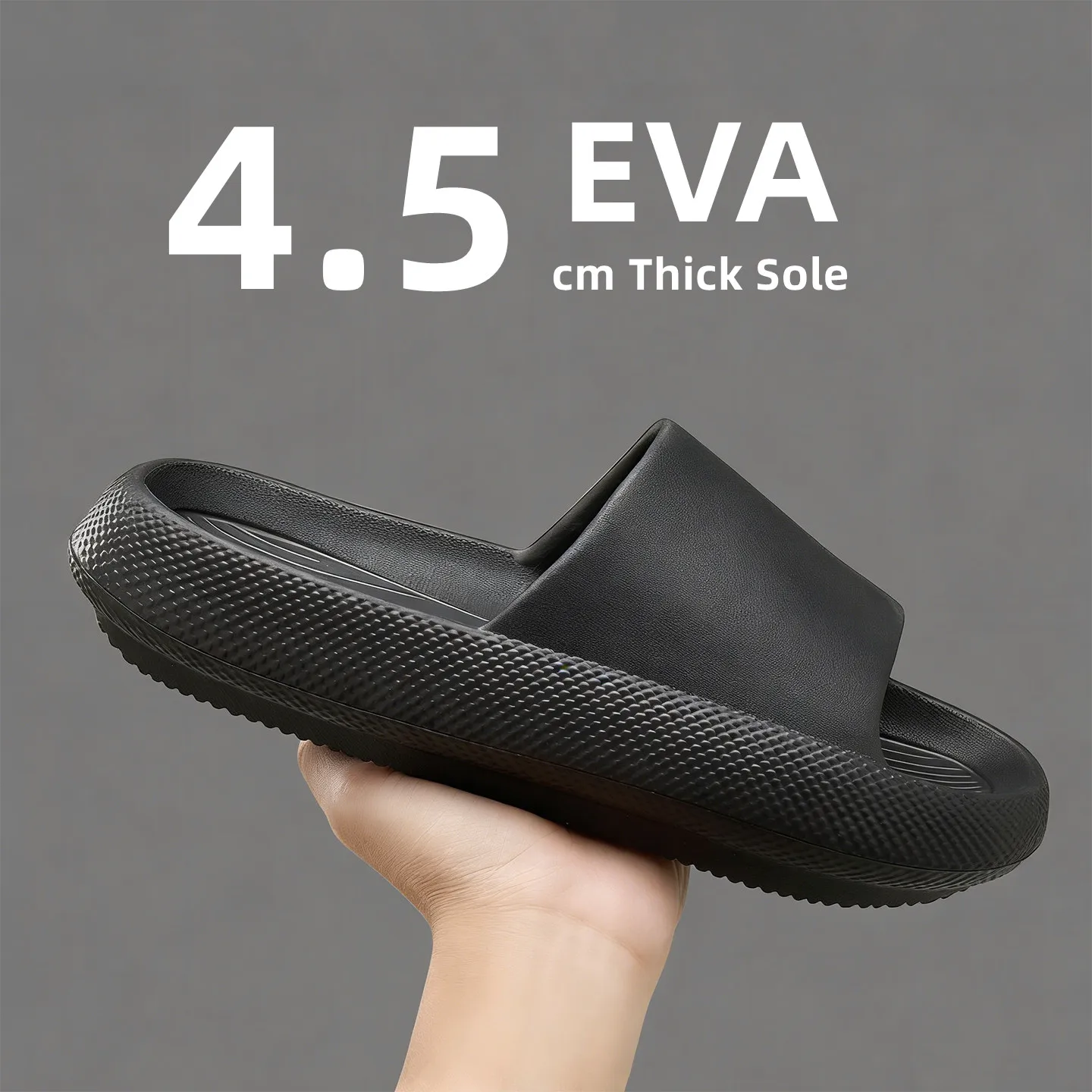 

Big Size 46 47 48 49 Men Slippers 4.5 cm Thick Sole Summer Sandals Bathroom Slides Non-Slip Flats Women Comfortable Shower Shoes