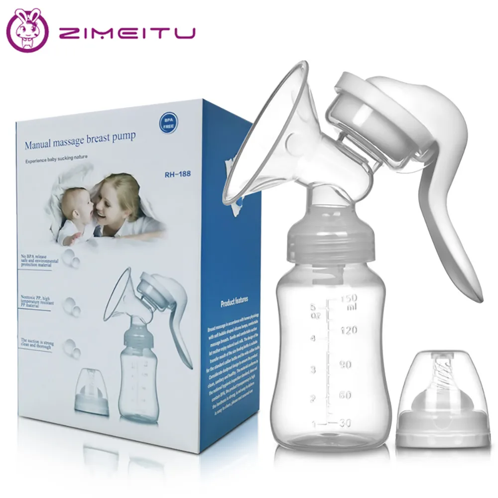 

Breast Pump Baby Nipple Manual Suction Milk Pump 150ml Feeding Milk Bottles Breasts Milk Sucking Postpartum Supplies Accessories