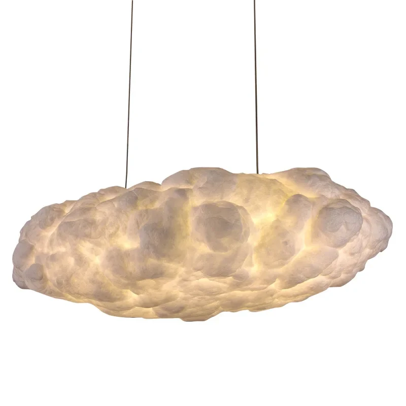 Lámpara colgante con forma de nube para restaurante, luz flotante blanca moderna para decoración de Isla de cocina y comedor