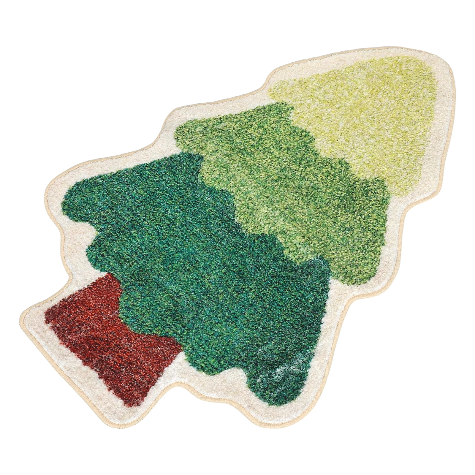 

Christmas Cashmere Rug Bath Mat Bedroom Decor Bay Window Cushion Shaped Bathroom Polyester Front Door Tree Pattern