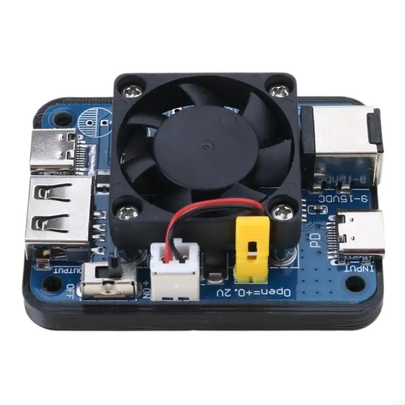 For RPi 5 Power Module 5V5A 27W PD Induced USB Two Input Wide Two Output