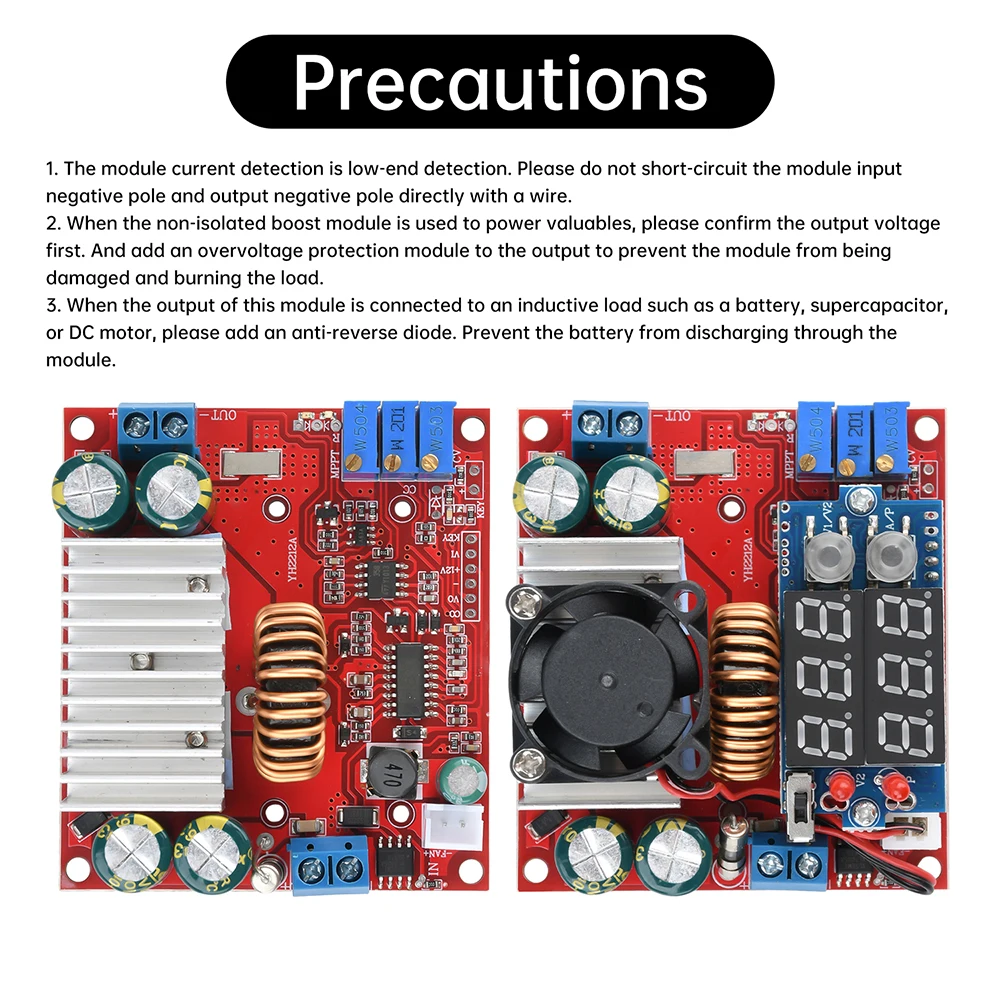 MPPT Constant Voltage And Constant Current Boost Charging Module 15A Synchronous Rectification Solar Controller Module