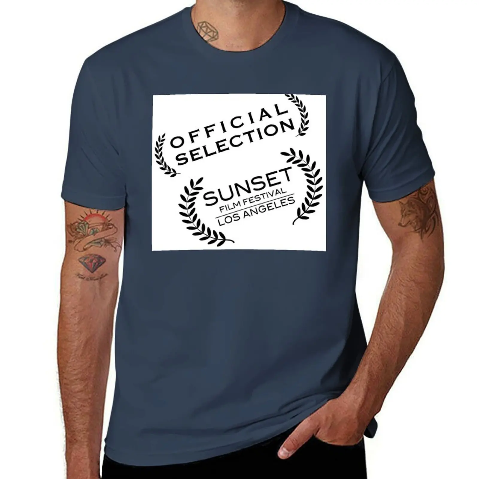 

2025 new model Sunset Film Festival Los Angeles T-Shirt plain hippie clothes t shirts for men graphic